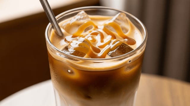 Iced Flan Latte.